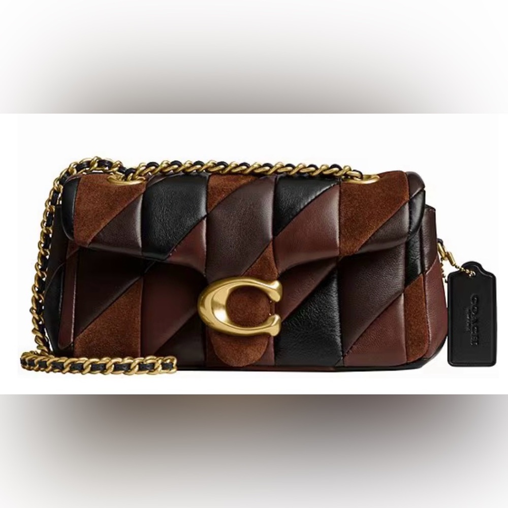Coach Quilted Patchwork Leather & Suede Shoulder Bag - Picture 3 of 9